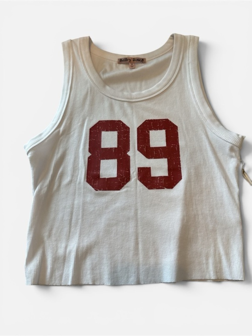 Bailey Rose Ribbed Crop Tank Top Size Medium NWT